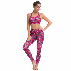 Conjunto Deportivo de Dos Piezas para Mujer, Bra Deportivo de Yoga y Leggings, Conjunto de Top Deportivo con Espalda Cruzada para Mujer - Product Image 4