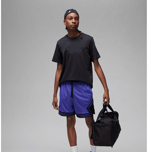 Pantalones Cortos Deportivos de Verano Transpirables de Malla Morada Personalizados, de Secado Rápido, Ligeros, con Ribete a Rayas y Cintura Elástica para Hombres Activos - Product Image 4