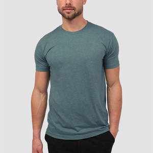 Nouveaux T-shirts personnalisés en gros pour hommes – Vêtements d'extérieur et décontractés en coton/fibre de bambou, tissu peigné à carreaux, respirant, manches courtes, été, 200g - Product Image 1