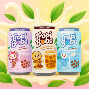 Deliciosa bebida de té con leche Boba con burbuja de tapioca, etiqueta privada personalizable, precio competitivo de Tan Do Factory OEM - Product Image 1