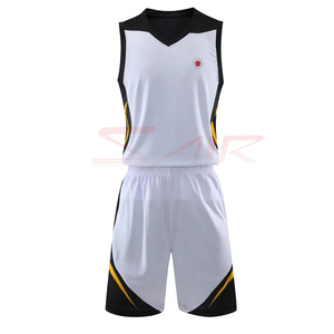 Maillots de basket-ball personnalisés de haute qualité pour adultes, taille plus, sans manches, respirants, ensemble court, réversible, imprimé tendance, uniforme d'équipe - Product Image 1