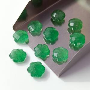 สร้อยข้อมือควอตซ์ทรงหลวมรูปดอกไม้สตรอเบอร์รี่สีเขียวธรรมชาติสำหรับทำเครื่องประดับ - Product Image 5