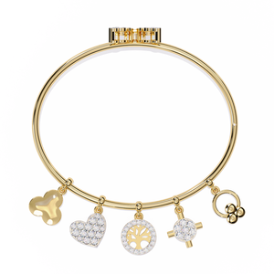 Fabulous 18K <b>Gold</b> Lab Grown Diamond Bracelet & <b>Bangle</b> - Product Image 2