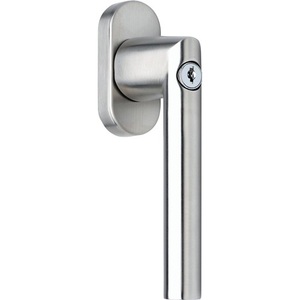 DENI Stainless Steel 20-40 mm Matt Mitered Shape <b>Window</b> <b>Handle</b> with <b>Lock</b> Furniture <b>Handles</b> & Knobs - Product Image 1