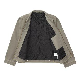 เสื้อแจ็กเก็ตผ้าซาตินสำหรับผู้ชายเสื้อทำงานแนวสตรีทเสื้อทำงานผ้าแคนวาสสำหรับใส่ทำงานมีซิปปกสองชั้น - Product Image 3