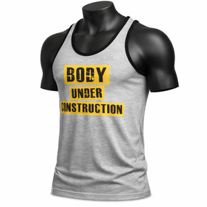 Débardeur de sport imprimé pour homme, sans manches, en mélange de coton, pour l'entraînement, vente en gros - Product Image 3