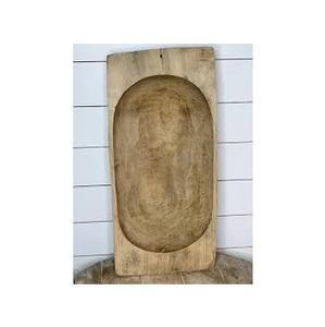 Hand-Carved Eco-Friendly Rustic Mango Wood Dough Bowl Rectangular Bread <b>Tray</b> Vintage Farmhouse Decor Leakproof Home Decor - Product Image 1