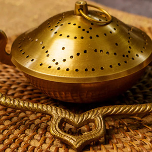 Gran oferta, quemador de incienso de carbón de Metal de Oriente Medio con cadena, quemador de Mabkhara Ramadán, incensario para boda - Product Image 3