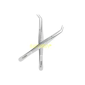 LONDON-COLLEGE Puntas dentales dentadas en ángulo Pinzas médicas Instrumentos de acero inoxidable fabricados con AISI 420 - Product Image 1