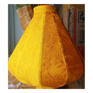 Lanterne en soie pliable du Vietnam Lanterne suspendue en tissu de soie vietnamienne éclairée - Product Image 2