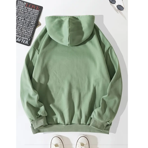 2023 Unisex Autumn <b>Hoodies</b> Custom Logo Embroidery 100% Cotton Eco-Friendly Oversized Pocket Fashion Sweatshirts OEM Sample <b>Men's</b> - Product Image 5