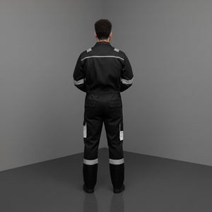 Overol de Seguridad de Alta Visibilidad Premium OEM, ANSI Clase 1, Reflectante, Antiestático, con LED Intermitente, Poliéster Impermeable, Talla XXL para Hombre - Product Image 2