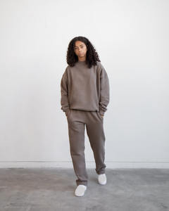 Unisex Custom LOGO Blank Crop Oversized O Neck <b>Sweatshirt</b> Heavy Weight 100% Cotton Warm Winter Thick 500GSM Hoodies - Product Image 4