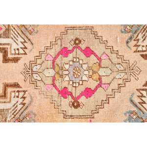 Alfombra turca Vintage de 1,6x3 pies, color beige, marrón, clásica, área grande, respaldo de látex de lana, Patchwork Rectangular para pasillo, habitación, alfombra para habitación - Product Image 5