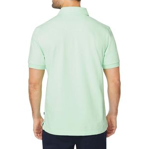 เสื้อโปโลสำหรับผู้ชายเสื้อเชิ๊ตโปโลเข้ารูปแบบครึ่งแขนใส่สบายเนื้อผ้าถักน้ำหนักเบาลายพื้นโลโก้ตามสั่ง100% - Product Image 2