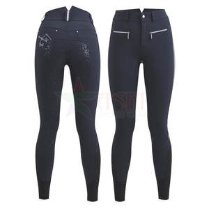 กางเกงขี่ม้าทรงสลิมเอวกลาง แบบจ็อดปัวร์ สั่งทำได้ พร้อมปักโลโก้ กันน้ำ กันลม ผ้าสแปนเด็กซ์/โพลีเอสเตอร์ สำหรับผู้หญิง - Product Image 3