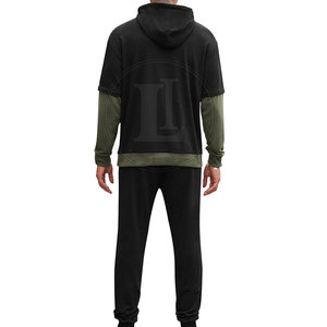 New Arrival 100% Cotton Winter Hooded Casual Solid Breathable Lightweight <b>Pullover</b> <b>Men</b> Tracksuit Best Selling Custom Made - Product Image 3