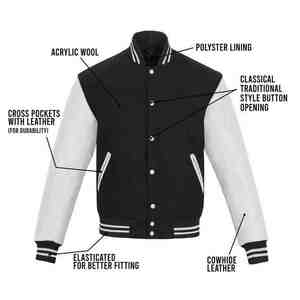 High Quality Mens Letterman Jacket Stand Collar Street Style Winter Varsity Jacket Available for <b>Sale</b> in Pakistan 2025 - Product Image 2