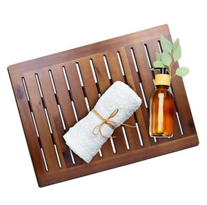 Alfombra de baño de madera de Acacia antideslizante de lujo hecha a máquina para interior y exterior Spa Baño Bañera Ducha Hogar Jardín Uso - Product Image 2
