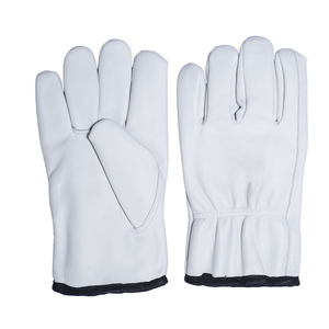 Guantes de seguridad de doble Palma de cuero de grano protector para conducir y jardinería-Unisex - Product Image 2