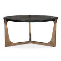 Table d'appoint de salon design dorée et noire