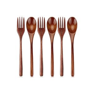 Juego de cocina de cuchara y tenedor de madera más vendido para comer y cocinar, juego de 6 uds., precio barato al por mayor de Vietnam - Product Image 1