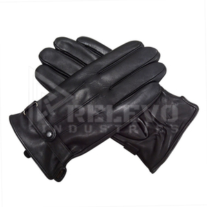 Gants en cuir d'agneau d'hiver pour hommes, coupe-vent, gants en cuir véritable pour moto, gants en cuir de chèvre personnalisés - Product Image 3