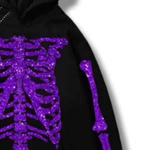 Sweat à capuche unisexe de qualité supérieure, style streetwear, broderie et strass, mélange polyester/coton, polaire 370g, couleur unie, hiver - Product Image 5