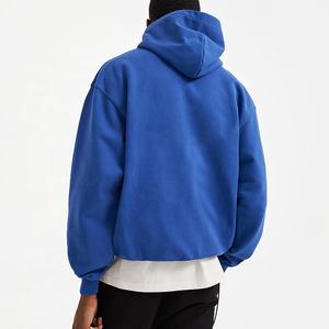 Personalizado liso peso pesado 420 GSM caída hombro Sudadera con capucha fabricantes en blanco 100% algodón de gran tamaño de alta calidad con capucha - Product Image 2