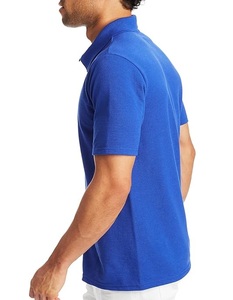 Nueva llegada personalizada deportes Golf Polo camiseta Spandex Color azul en blanco liso suelto Polo camiseta personalizada hombres 100% algodón polos - Product Image 2