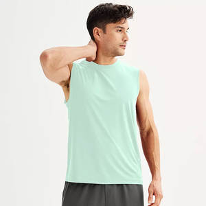 Respirant Fitness sans manches entraînement débardeur hommes Gym coton musculation gilet Muscle débardeur - Product Image 1