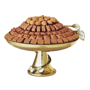 Cuenco decorativo para servir chocolate de diseño Vintage, cuenco para servir chocolate con alambre de Metal dorado de primera calidad, cuenco para servir de Mesa para el hogar - Product Image 2