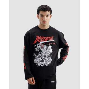 T-shirt pour femme Berserk, tissu jersey 100% coton, 220 GSM, noir, imprimé en sérigraphie - Product Image 5