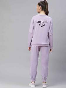 Custom Logo Women's <b>Wind</b> <b>Breaker</b> Tracksuit New Stylish 2-Piece Set Heavyweight Jogging Sweatsuit Hoodie Casual Printed Design - Product Image 3