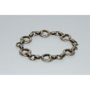 . 925 bracciale a maglie a cuore in argento Sterling con perla d'acqua dolce a forma di rodio placcato con pietre opaline diamantate - Product Image 2