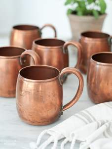Pure hammered copper mule mugs elegant antique look premium craftsmanship ideal for restaurants <b>bars</b> and hotels - Product Image 2