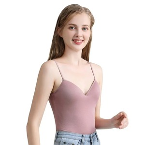 เสื้อแขนกุดสีดำสำหรับผู้หญิงใส่ในฤดูร้อนเสื้อชั้นในลูกไม้สีแดงเสื้อชั้นในทรงหลวมชุดชั้นในสตรีเสื้อกั๊ก - Product Image 3