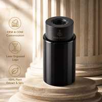 Diffuseur d'arômes de luxe pour voiture, couvercle en bois naturel massif, flacon en verre brillant, réutilisable, parfum longue durée pour voiture et maison