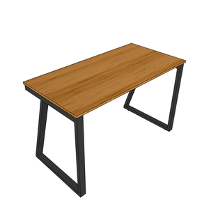 Minimalist Trapez Bamboo II <b>Desk</b> 120x60cm with Assembled Metal Legs - Product Image 4