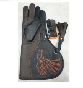 Guantes de águila de cetrería Camuflaje Duradero Cuero natural Multicapa La mejor protección Mano izquierda Falcon ODM OEM Flecha disponible - Product Image 3