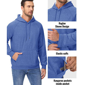 TOP Qualité Polyester et Coton Polaire Couleur Unie Hommes Hoodies Pull À Capuche Chaud Confortable Respirant Hoodies Pour Hommes - Product Image 4