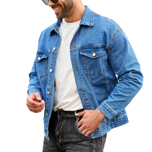 Chaqueta de Mezclilla de Alta Calidad para Hombre, Venta al Por Mayor, Chaqueta de Invierno Ajustada de Mezcla de Algodón, Chaqueta Casual de Moda con Botones - Product Image 4