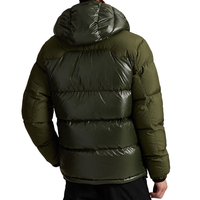 Veste d'hiver matelassée pour homme, à capuche, bicolore, imperméable, en ripstop, avec rembourrage 650 fill power, fermeture éclair réglable, chaude pour l'extérieur