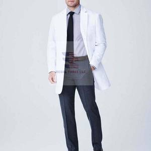 Ventes en gros de blouses de laboratoire unisexes pour médecins, blouses d'hôpital, tricotées, 100% coton, respirantes et confortables - Product Image 6