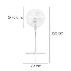 Ventilatore a piantana bianco da 45 Watt - Altezza 1,2 metri. - Product Image 2