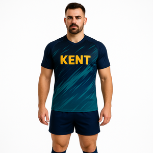 Conjunto de uniforme de rugby de poliéster 100% sublimado personalizado fabricante OEM para equipos clubes escuelas-pedido a granel ropa de fútbol - Product Image 2