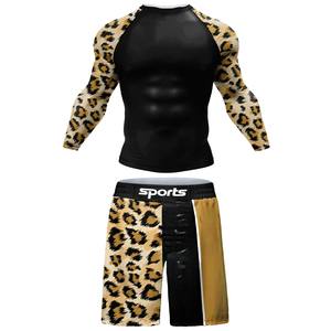 Conjunto Deportivo Personalizado de Rashguard Transpirable para BJJ y MMA, Sublimado, de Poliéster, Unisex, para Adultos, Manga Larga - Product Image 1
