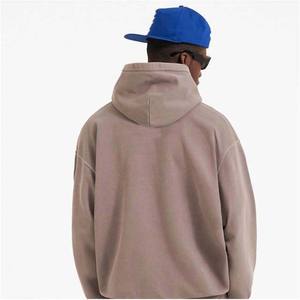 Pull à capuche basique pour hommes et femmes Vêtements et streetwear Coton polaire teint uni Logo personnalisé Design Hiver Sweats à capuche pour hommes - Product Image 6