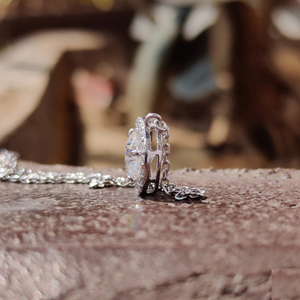 รอบตัดLab Grownเพชรสร้อยคอHalo Bridle Labเพชรสร้อยคอ1.20 Ctwรอบเงินสเตอร์ลิงสร้อยคอทําด้วยมือ18"โซ่ - Product Image 3