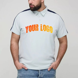 T-shirt polo personnalisé pour hommes 100% coton colour block personnalisé sérigraphié bûches respirant coupe ample streetwar polos - Product Image 4